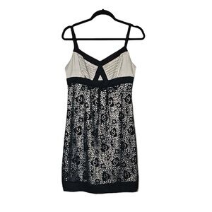 🦄 Y2K Plastic Black and Silver Lace Like  Dress, Size L